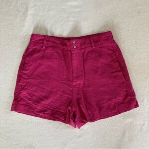 Zara Kids Linen Shorts in Fuchsia
